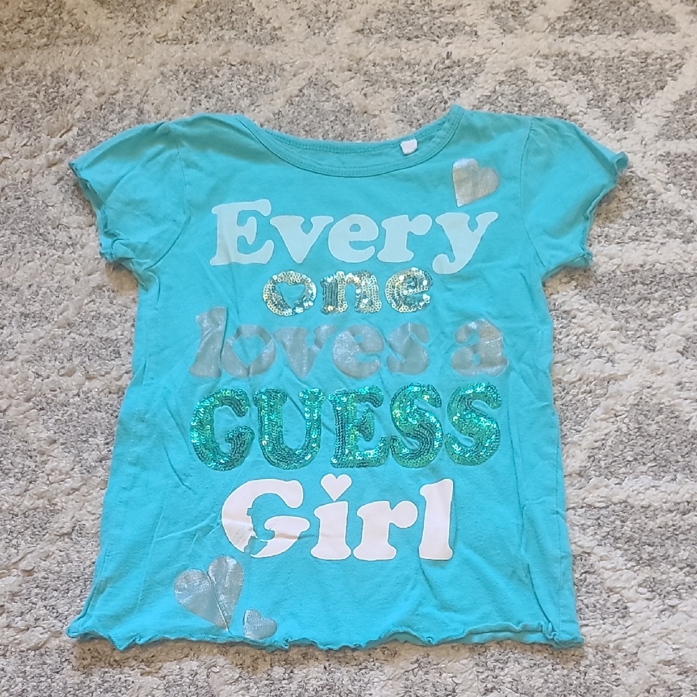 10 for $25 - Guess Girls 4 "Every One Loves A Guess Girl" Short Sleeve Shirt